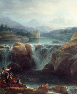 Detail-vesiputous. Claude Louis Chateletin maalaus