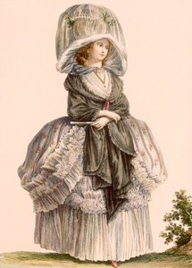 Denyn kaivertama naisten kesäkävelypuku Galeries des Modes et Costumes Francais