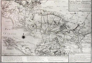 Atlas 131 H f.42 Kartta Bas Poitousta, Aunisista ja Saintongesta Aiguillonin lahden suot vuonna 1716