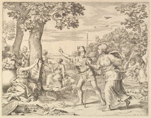 Allegoria hyvästä hallinnosta Ranskassa, 1685. tekijältä Claude Mellan