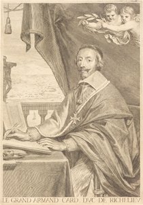 Armand Jean du Plessis, kardinaali Richelieu tekijältä Claude Mellan