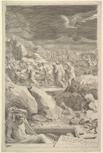 Kristuksen hautakulkue, 1678. tekijältä Claude Mellan