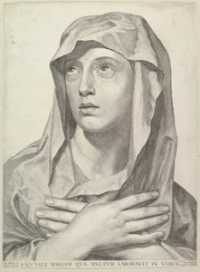 Neitsyen rintakuva, 1650. tekijältä Claude Mellan