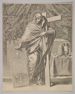 Uskon personifikaatio, 1642. tekijältä Claude Mellan