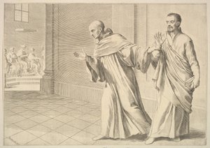 St. Bernard ottaa veljen konventiin. tekijältä Claude Mellan