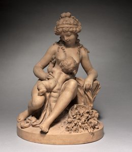 Nuori nainen ja lapsi leikissä, 1780-luku