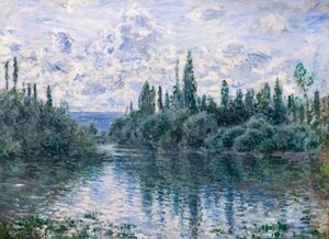 Seinen haara lähellä Vetheuilia, n. 1878 (öljy kankaalle) tekijältä Claude Monet