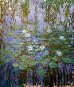 Siniset lumpeet (yksityiskohta) tekijältä Claude Monet