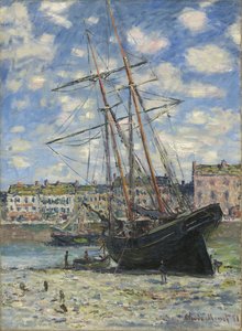 Vene matalassa vedessä tekijältä Claude Monet