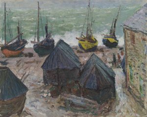 Veneitä rannalla Étretatissa tekijältä Claude Monet