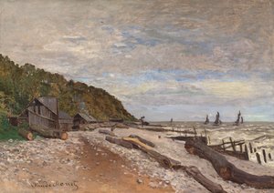 Venetelakka lähellä Honfleuria; Pienten laivojen telakka, lähellä Honfleuria, 1864 tekijältä Claude Monet