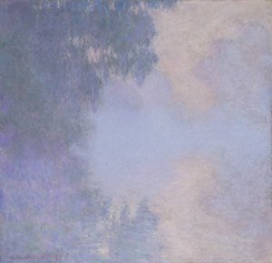 Seinen haara lähellä Givernyä (Sumua) tekijältä Claude Monet