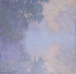 Seinen haara lähellä Giverny Mistiä, 1897. tekijältä Claude Monet