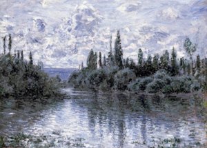 Seinen varsi Vétheuilin lähellä tekijältä Claude Monet