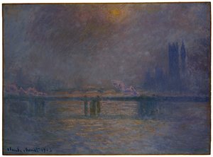 Charing Cross Bridge, Thames, 1900-03 tekijältä Claude Monet