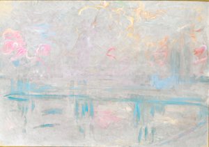 Charing Cross Bridge, n. 1900 (öljy kankaalle) tekijältä Claude Monet