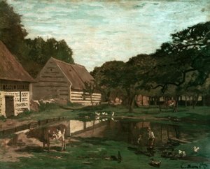 Cour de ferme en Normandie tekijältä Claude Monet