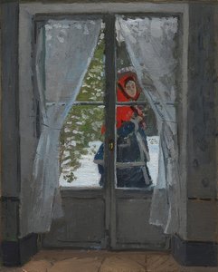 Punainen huivi (La capeline rouge). Noin 1868-73 tekijältä Claude Monet