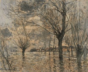 Seinen tulva Vétheuilissa tekijältä Claude Monet