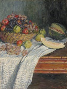Saksa: Still Life with a Spanish Melon Still Life with a Honeydew Melon (Still Life with a Honeydew Melon) tekijältä Claude Monet