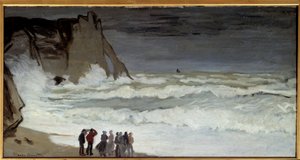 Grosse mer a Etretat Painting Claude Monet (1840-1926) 1868 Sun. 0,66x1,31 m Pariisi, musee d