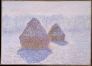Haystacks (Lumen ja auringon vaikutus) tekijältä Claude Monet
