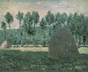 Heinäsuovat lähellä Givernyä, n. 1884-89 tekijältä Claude Monet