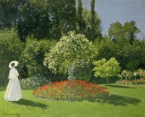 Jeanne Marie Lecadre puutarhassa tekijältä Claude Monet