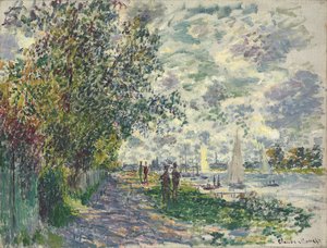 Petit-Gennevilliersin pankki, 1875 tekijältä Claude Monet