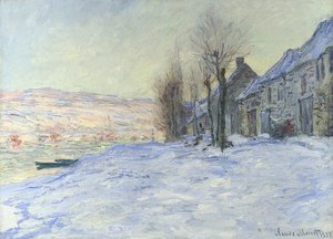 Lavacourt lumen alla. Noin 1878-81 tekijältä Claude Monet
