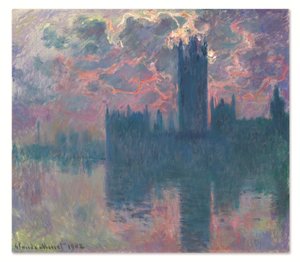 Le Parlement, soleil couchant (Parlamenttitalo auringonlaskun aikaan) tekijältä Claude Monet