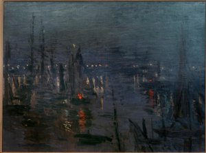 Le Port du Havre, Effet de Nuit (Der Hafen von Le Havre bei tekijältä Claude Monet