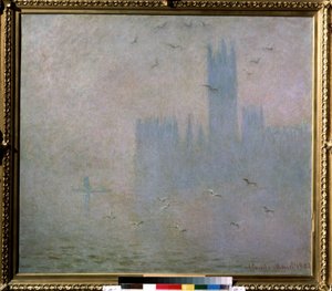 ""Lokit, Thames, Lontoon parlamentti"" (Lokit.Thames Lontoossa. Parlamenttitalo) Claude Monet