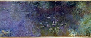 Les nympheas: matin Yksityiskohta. Claude Monet