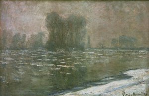 Matin brumeux, débâcle (Jää sumuisena aamuna) tekijältä Claude Monet