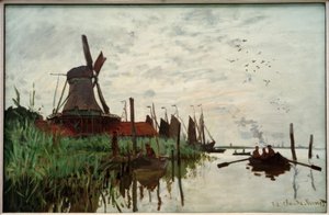 Moulin à Zaandam tekijältä Claude Monet