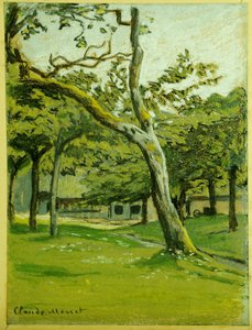 Normandian maatila puiden alla tekijältä Claude Monet