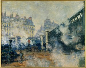Euroopan silta ja Pyhän Lasaruksen asema (Saint-Lazare) Claude Monet