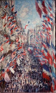 Rue Montorgueil Pariisissa tekijältä Claude Monet