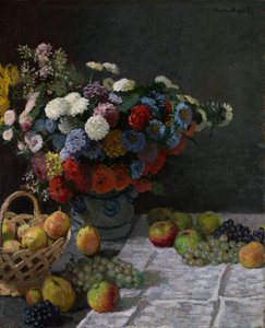 Kukka- ja hedelmäasetelma tekijältä Claude Monet
