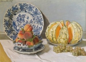 Asetelma melonin kanssa. 1872 tekijältä Claude Monet
