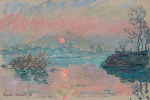 Auringonlasku Lavacourtissa; Auringonlasku Lavacourtissa, 1880 tekijältä Claude Monet