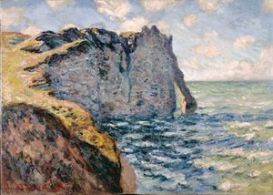 Avalin kallio, Etrétat, 1885 tekijältä Claude Monet