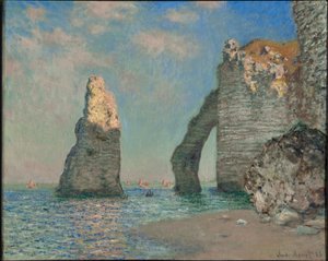 Kalliot Etretatissa tekijältä Claude Monet