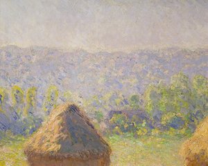 Heinäpinot tai kesän loppu Givernyssä, 1891 öljy kankaalle yksityiskohta vuodelta 19132.