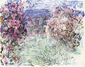 Talo ruusujen keskellä, 1925 tekijältä Claude Monet