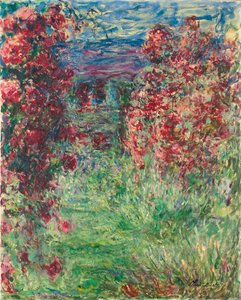 Talo Givernyssä ruusujen alla; Talo ruusuissa, 1925 tekijältä Claude Monet