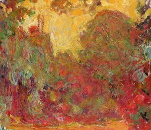 Talo Ruusutarhasta nähtynä, 1922-24 tekijältä Claude Monet