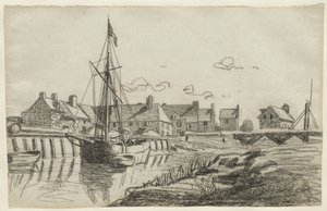 Touquesin satama, n. 1864 tekijältä Claude Monet