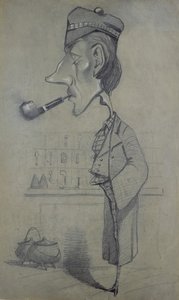 Scotsman with a pipe, 1857 tekijältä Claude Monet